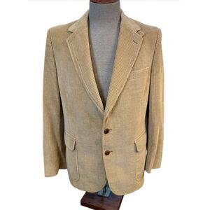 Woodmere Men’d Corduroy 2-Button Sport Coat Tan Sz. 42 Lined Substantial